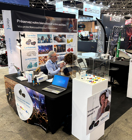 Elacin au Salon du 2 Roues 2026 | Protections auditives sur mesure