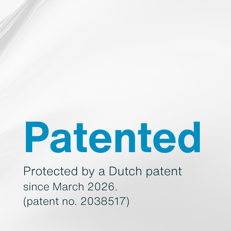 Patented. Protected by a Dutch patent  since March 2026.​ (patent no. 2038517).