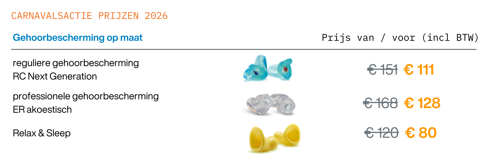 Prijzen jubileumactie Elacin, €40,- korting!