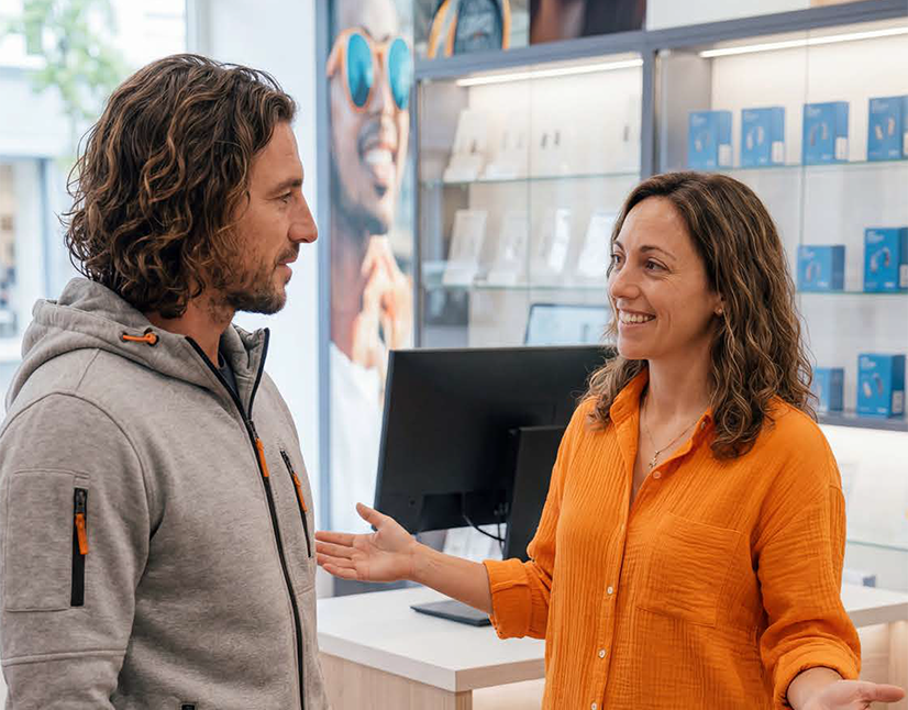 Persoonlijk adviesgesprek tussen een klant en een Elacin servicenetwerkpartner.
