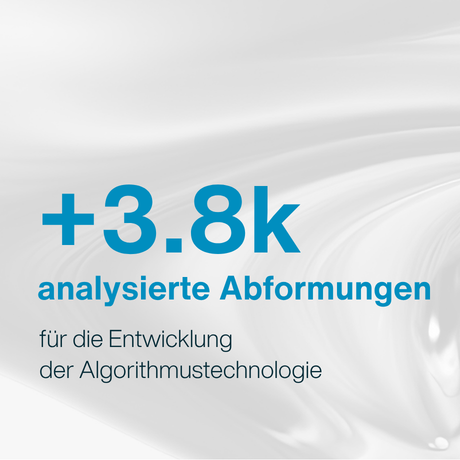 +3.8k analysierte Abformungen für die Entwicklung der Algorithmustechnologie
