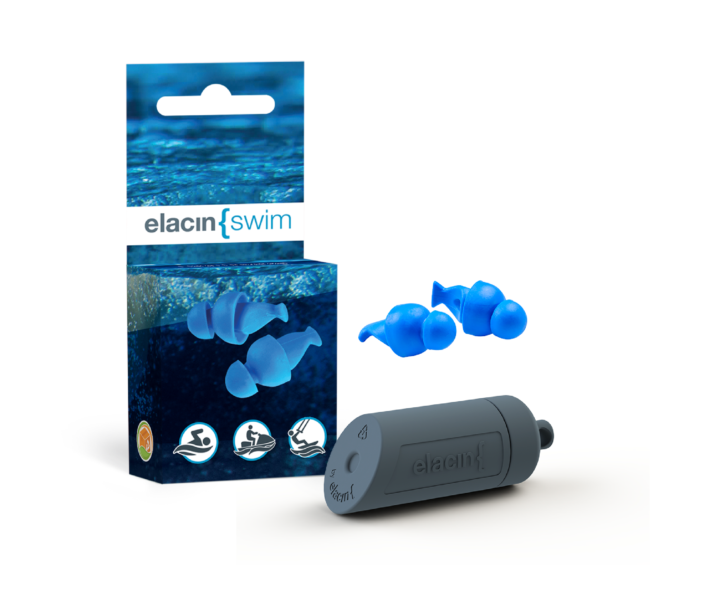 Elacin Universal Swim with packaging