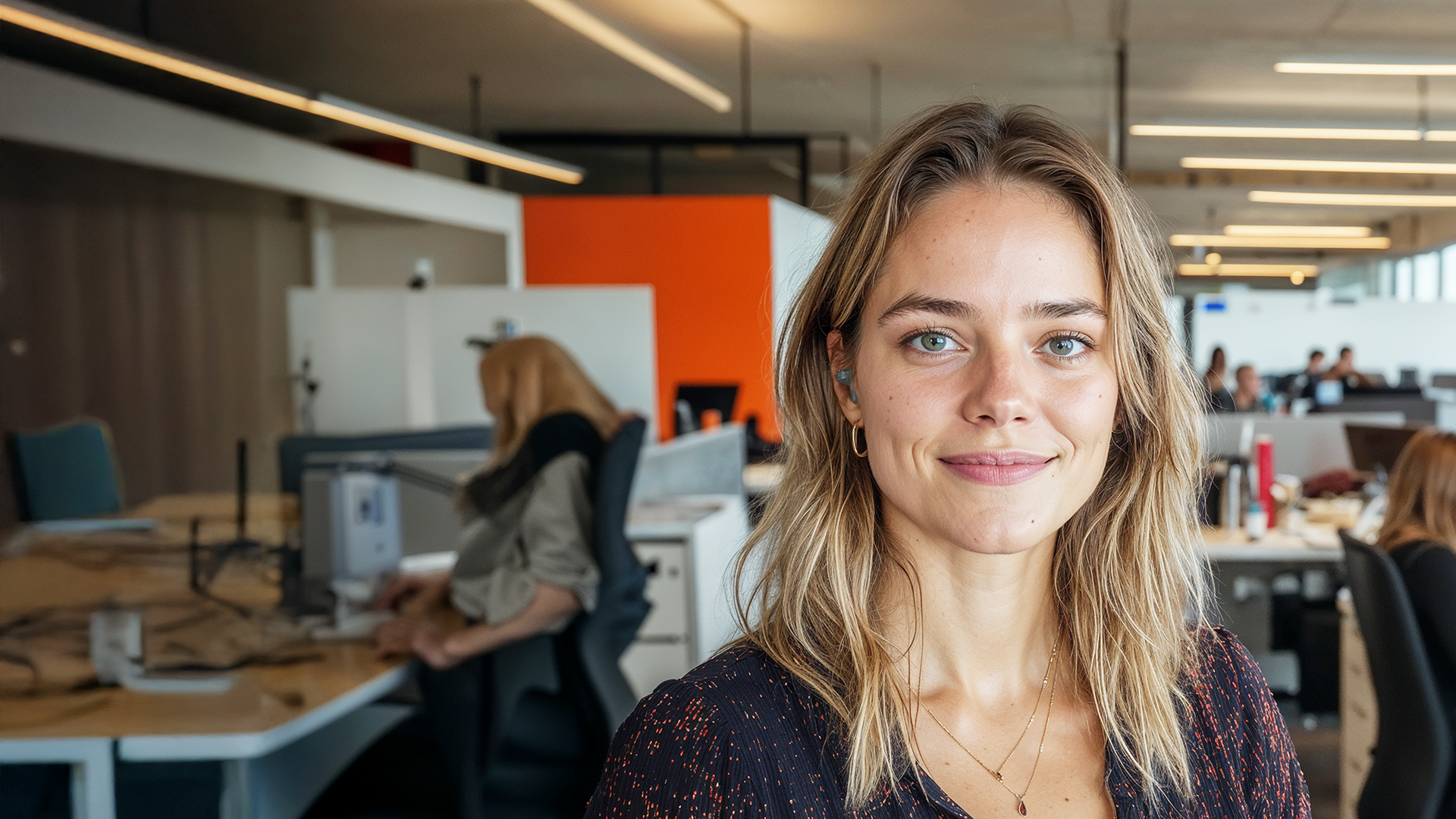 WORK Office Youngwoman 1920X1080px