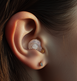 ER transparent intra-auriculaire