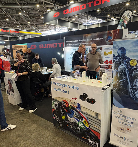 Elacin au Salon du 2 Roues 2026 | Protections auditives sur mesure